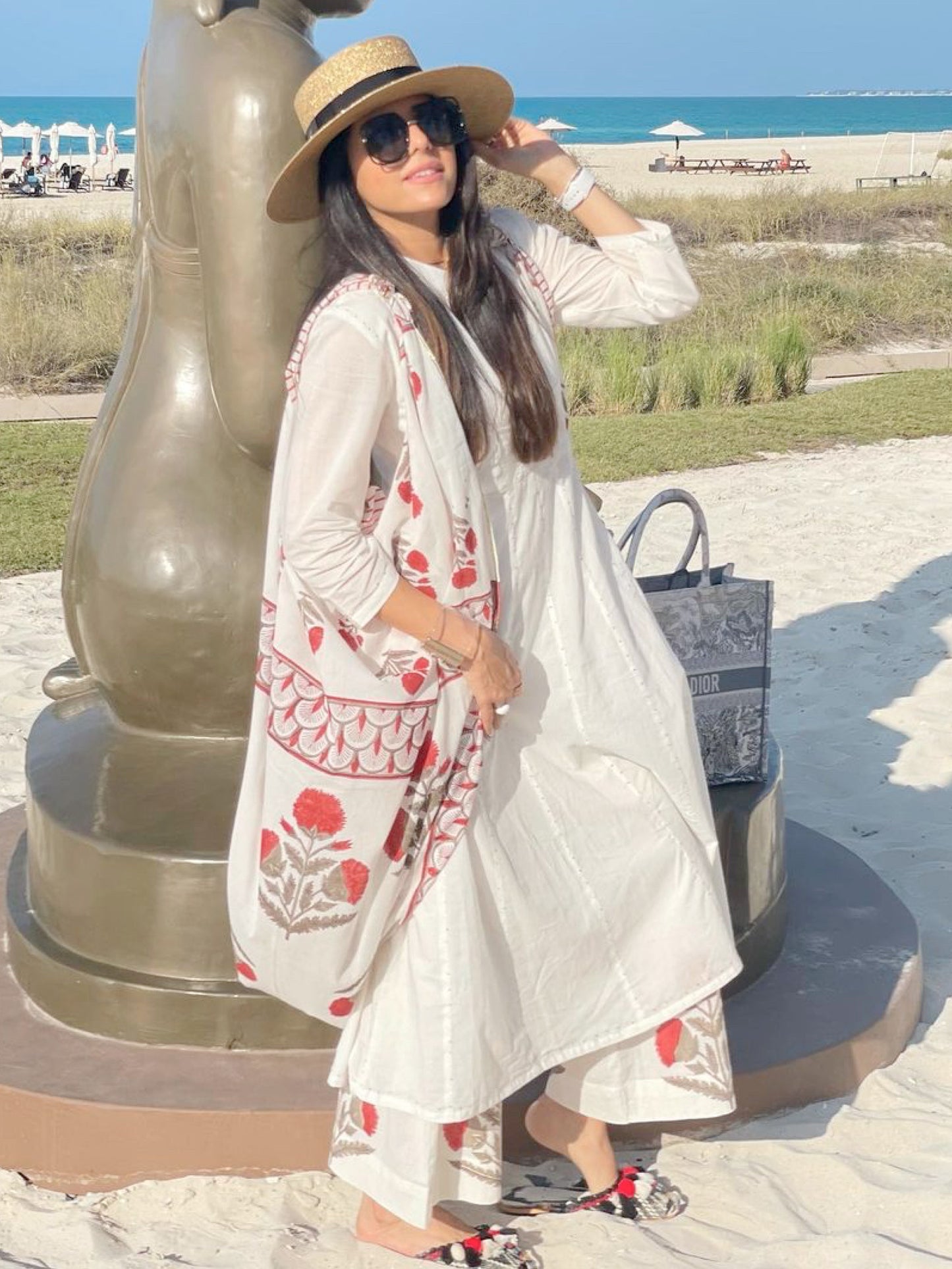 Monica Gupta in Mahira Suit Set  Kurta Pants & Mulmul Dupatta