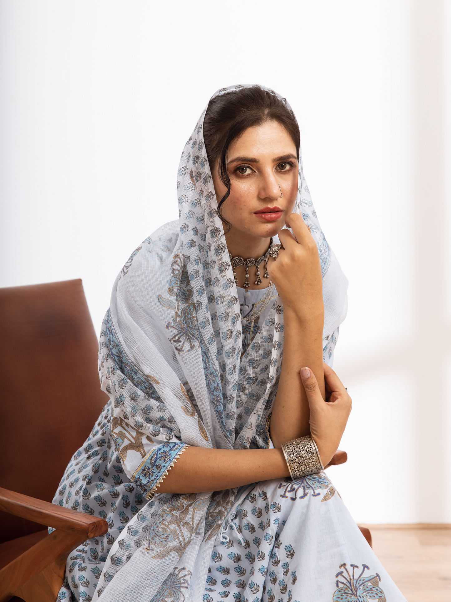 BluePrinted Cotton Kalidar Set