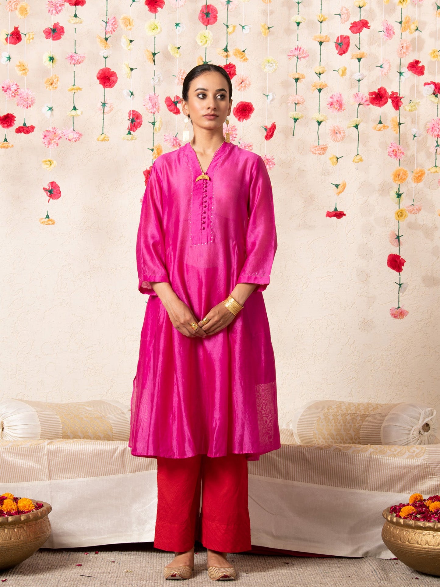 Sitara Classic Kurta Set Magenta