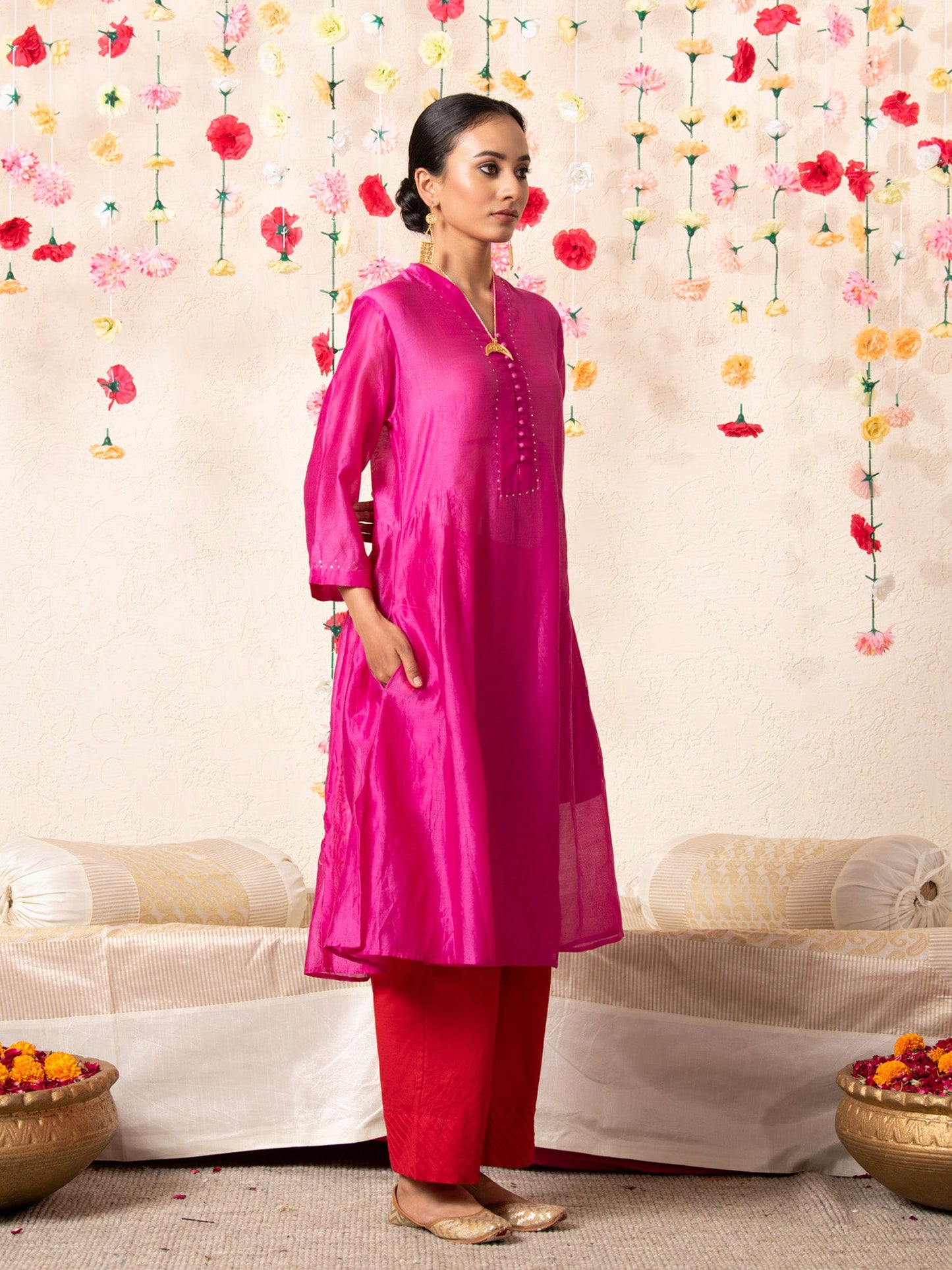 Sitara Classic Kurta Set Magenta
