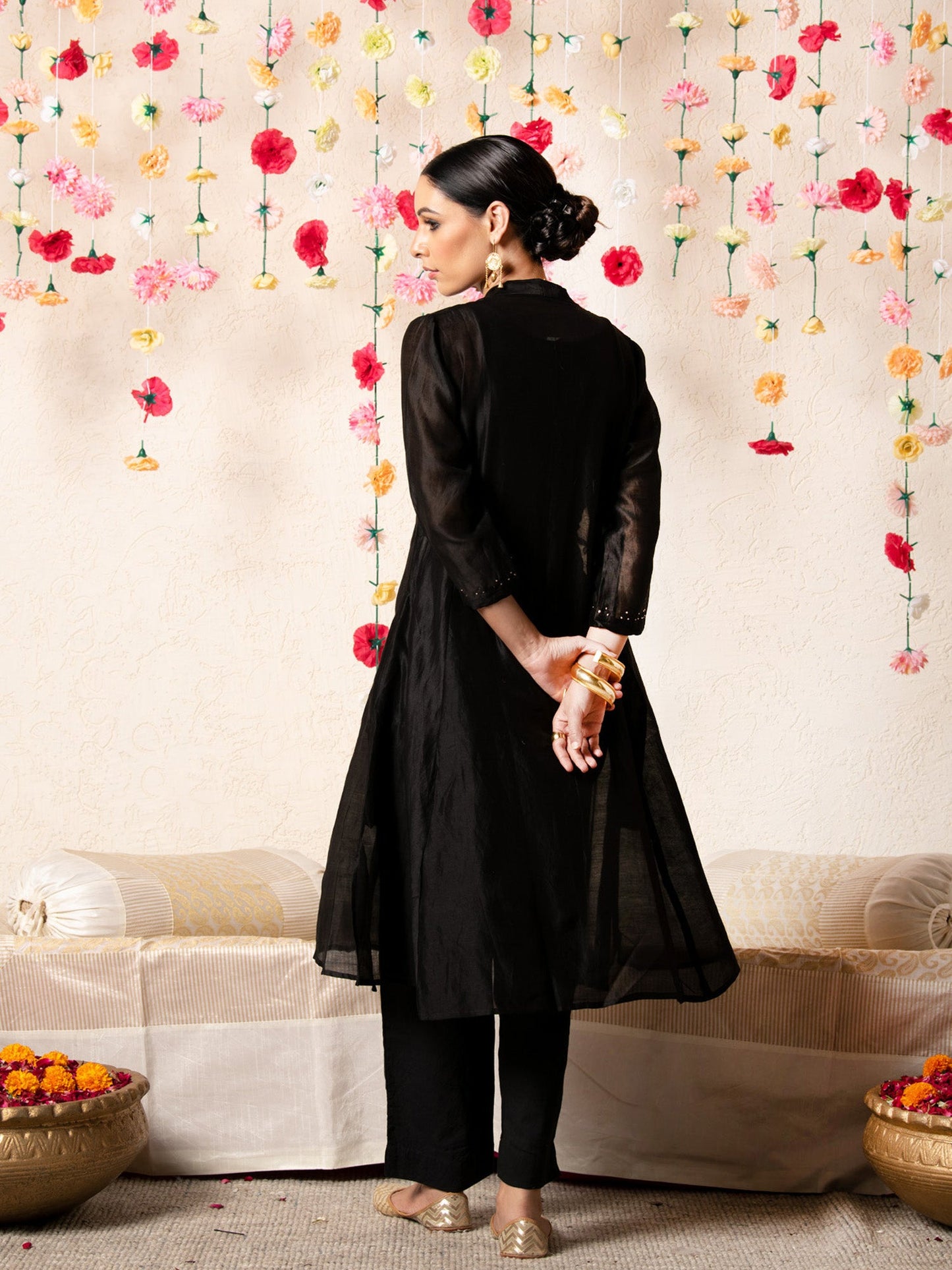 Sitara Classic Kurta Set Black RTS