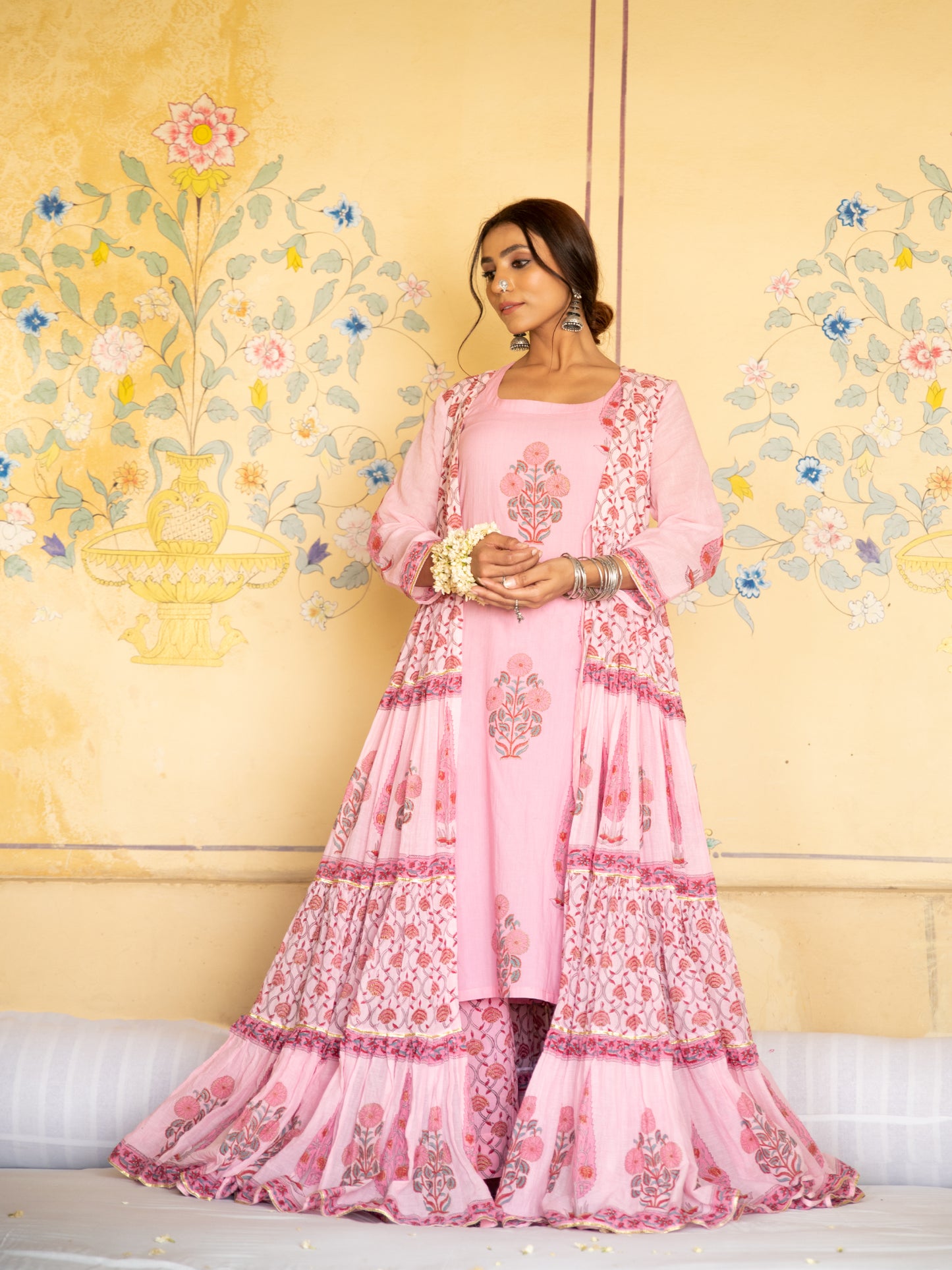 Chandni Gulaab Mughal Baagh Jacket Set