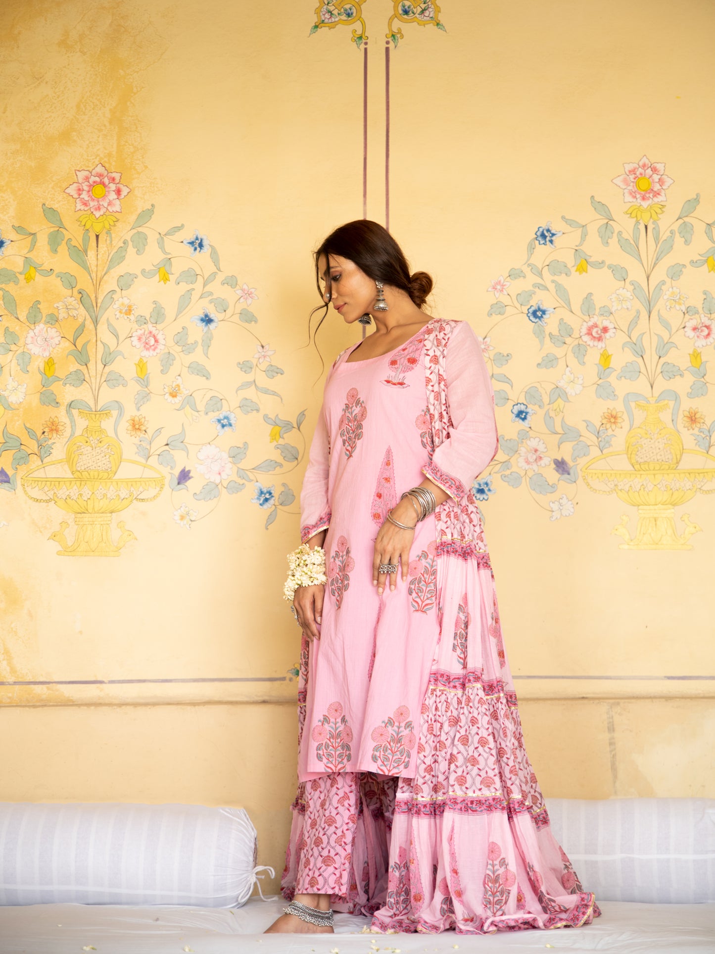 Chandni Gulaab Mughal Baagh Jacket Set