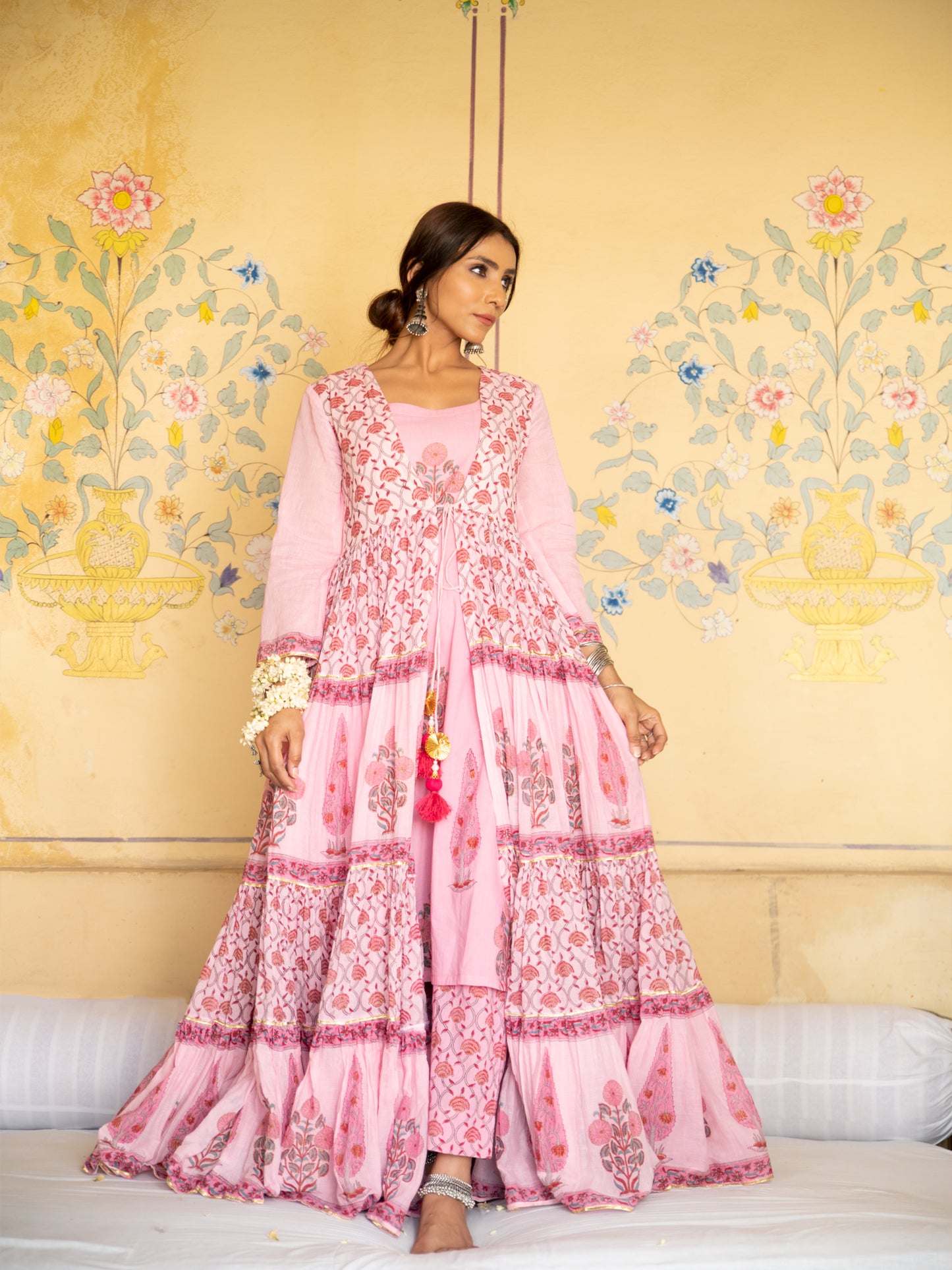 Chandni Gulaab Mughal Baagh Jacket Set