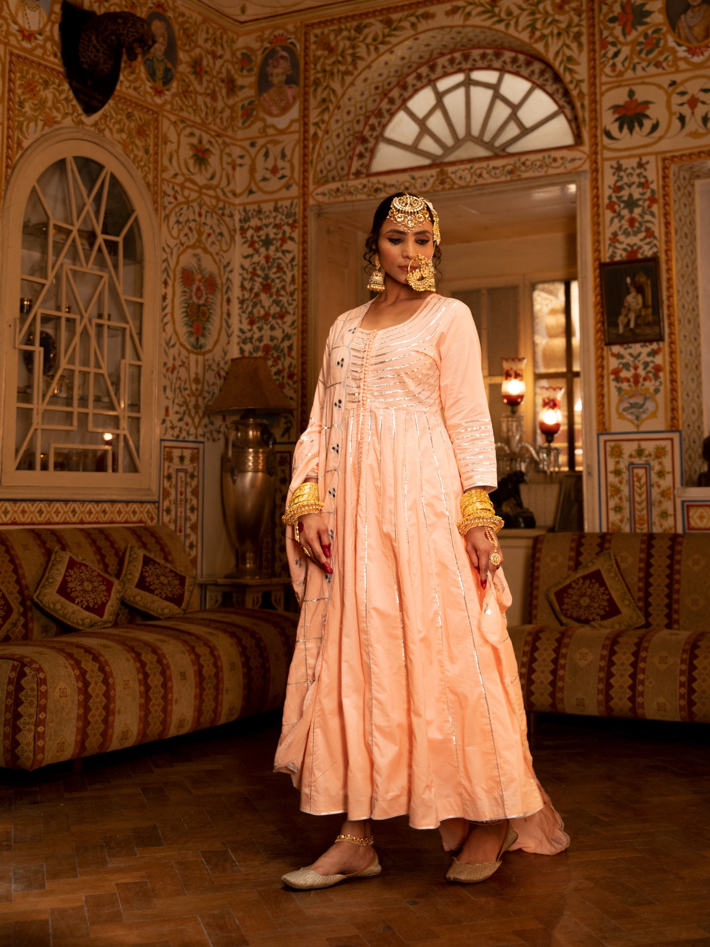 Falak Gulaal Cotton Kalidaar Farshi Set