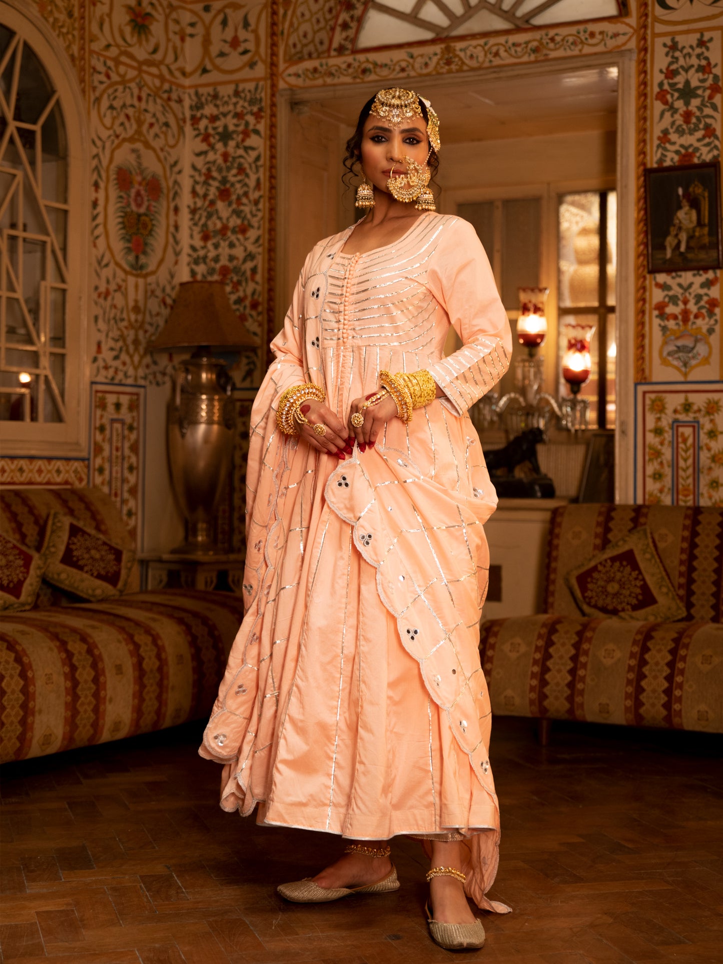 Falak Gulaal Cotton Kalidaar Farshi Set