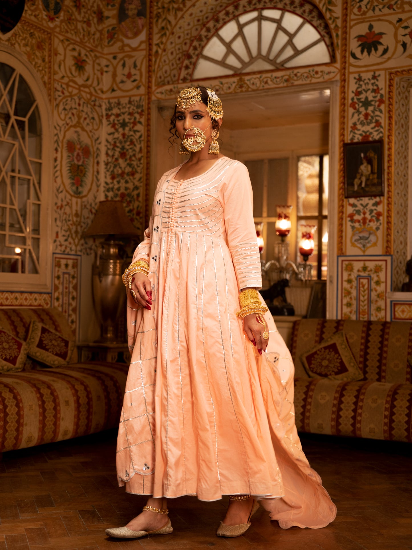 Falak Gulaal Cotton Kalidaar Farshi Set