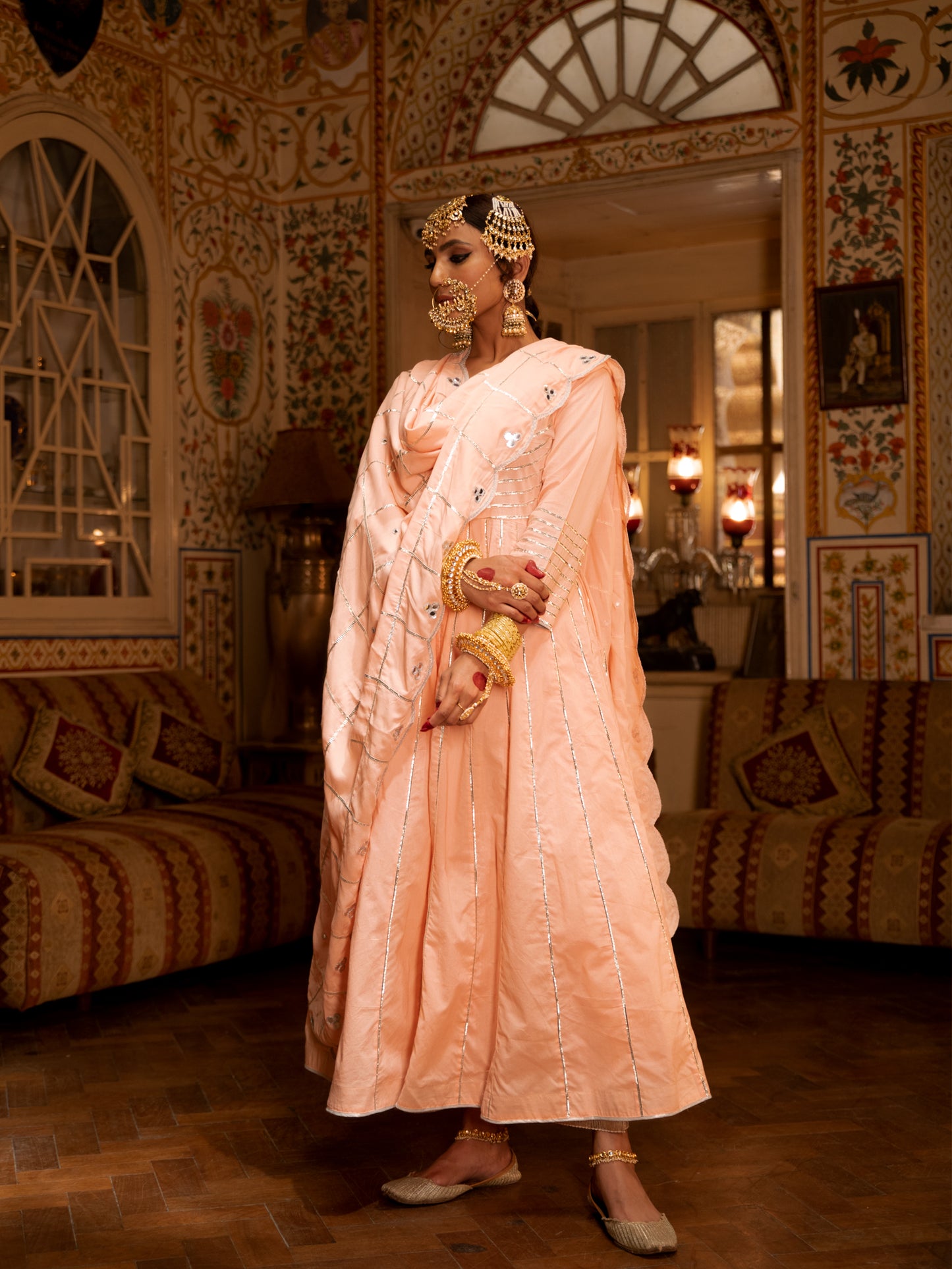 Falak Gulaal Cotton Kalidaar Farshi Set