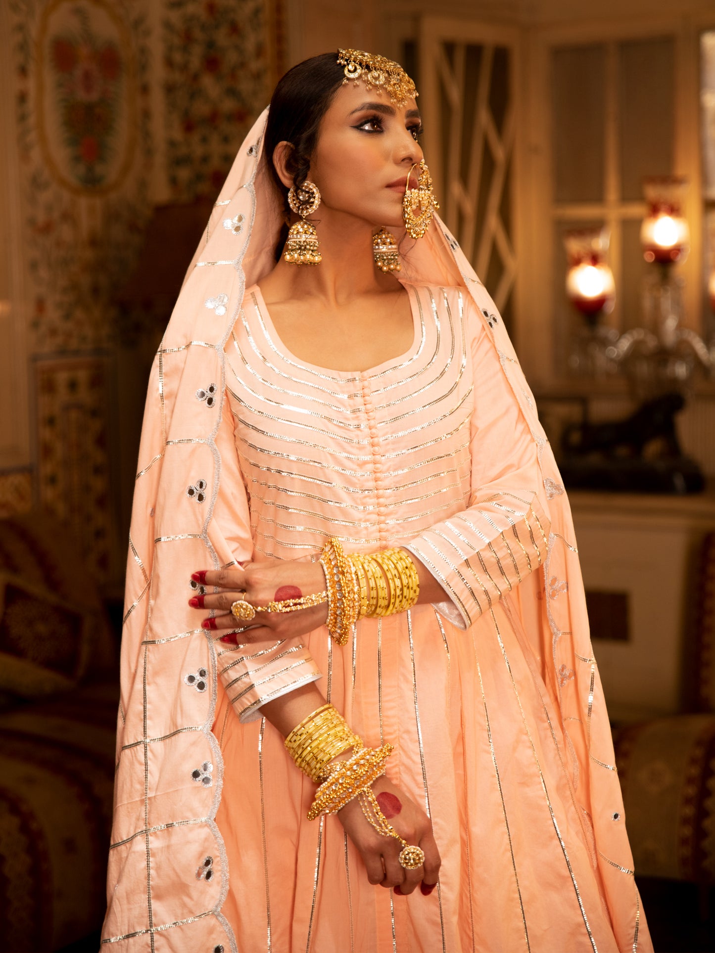 Falak Gulaal Cotton Kalidaar Farshi Set