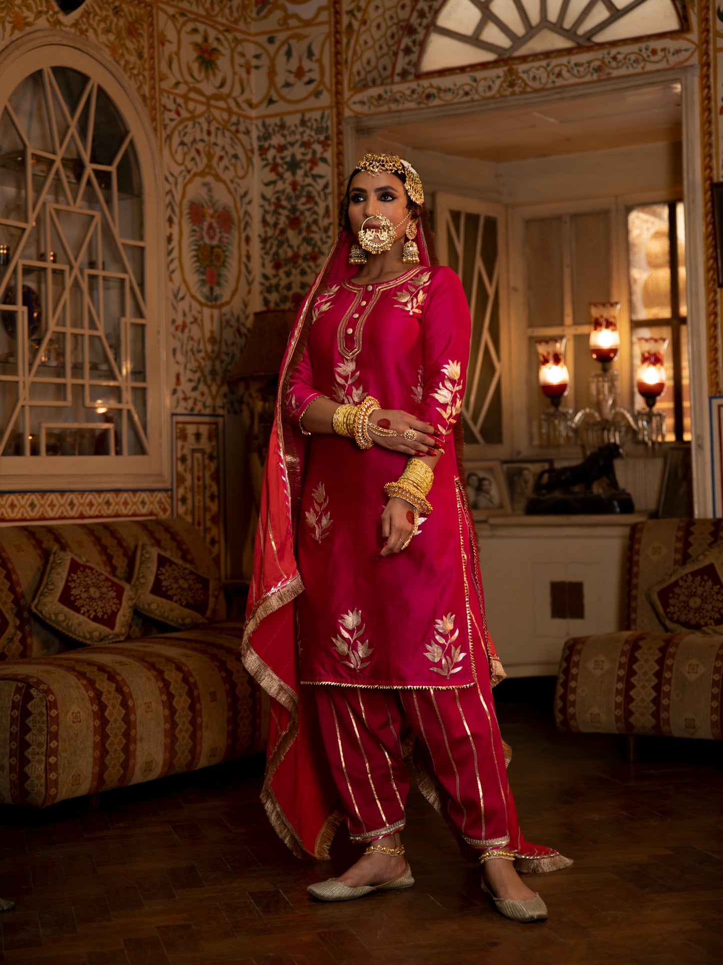 Hanna Khan in Chanderi Silk Kurta Salwar Set