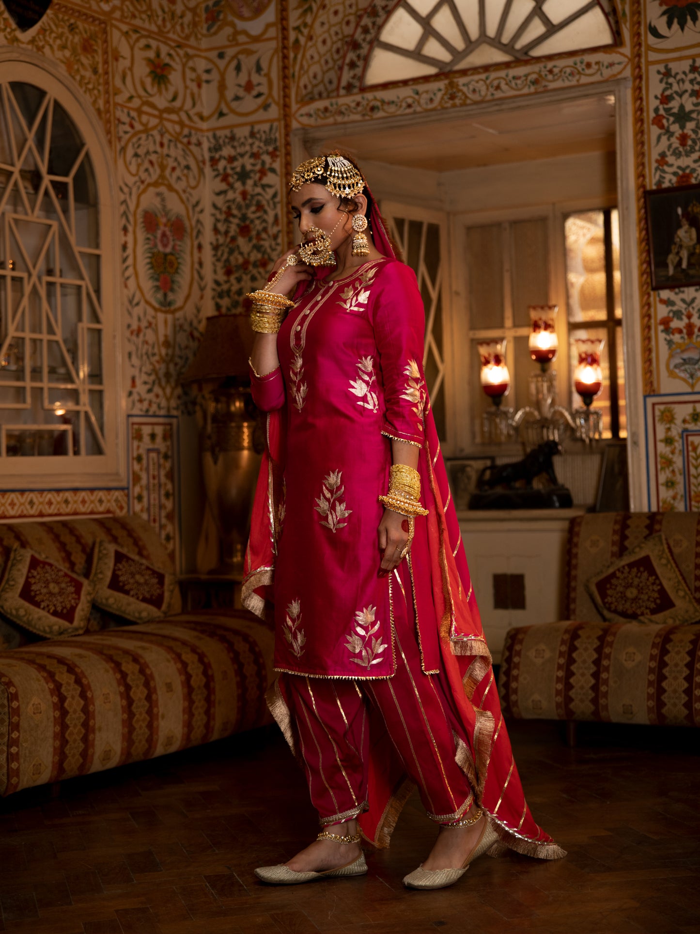 Hanna Khan in Chanderi Silk Kurta Salwar Set