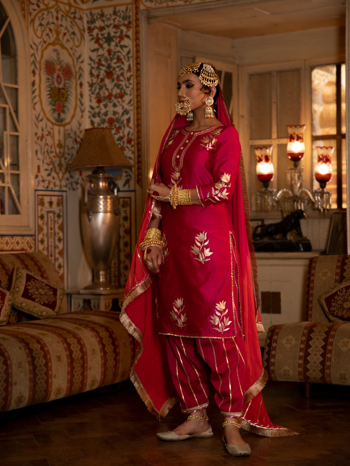 Hanna Khan in Chanderi Silk Kurta Salwar Set