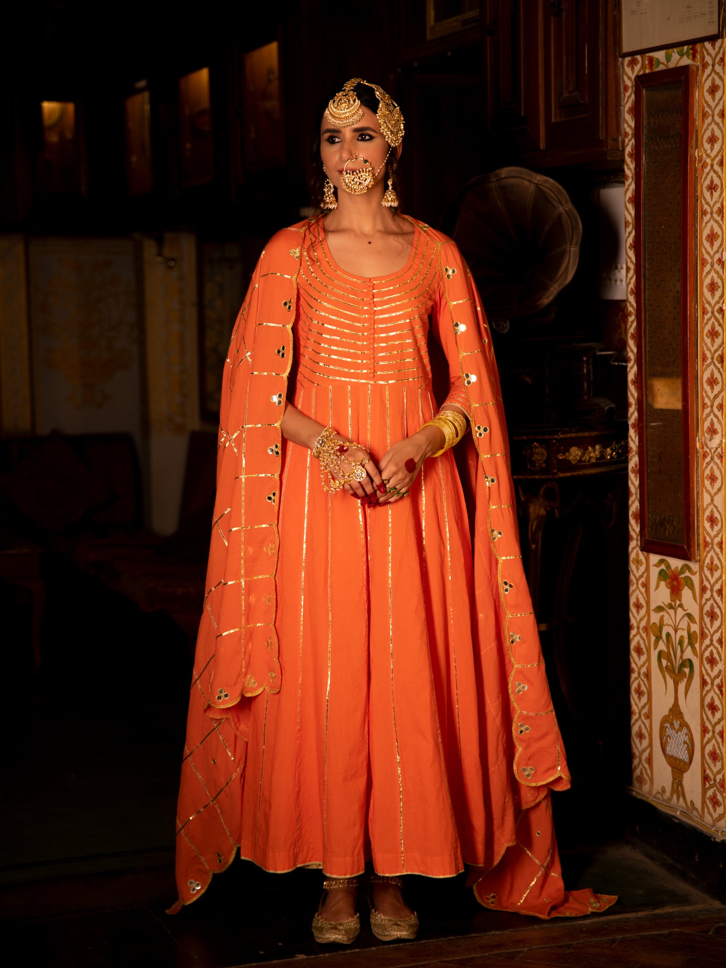 Falak Cotton Kalidaar Farshi Set