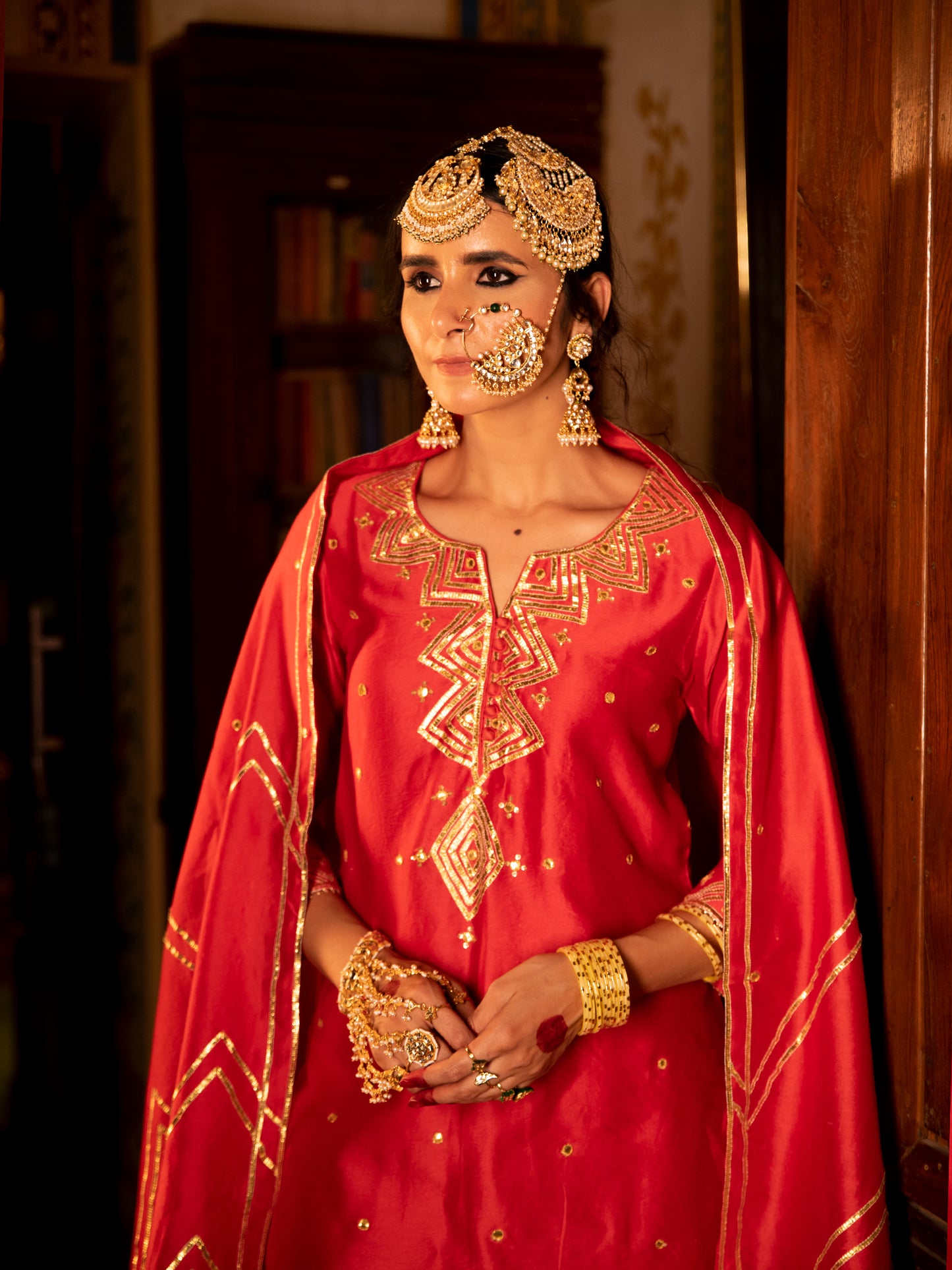 Zara Gulaab Chanderi Silk Kurta Pant Set