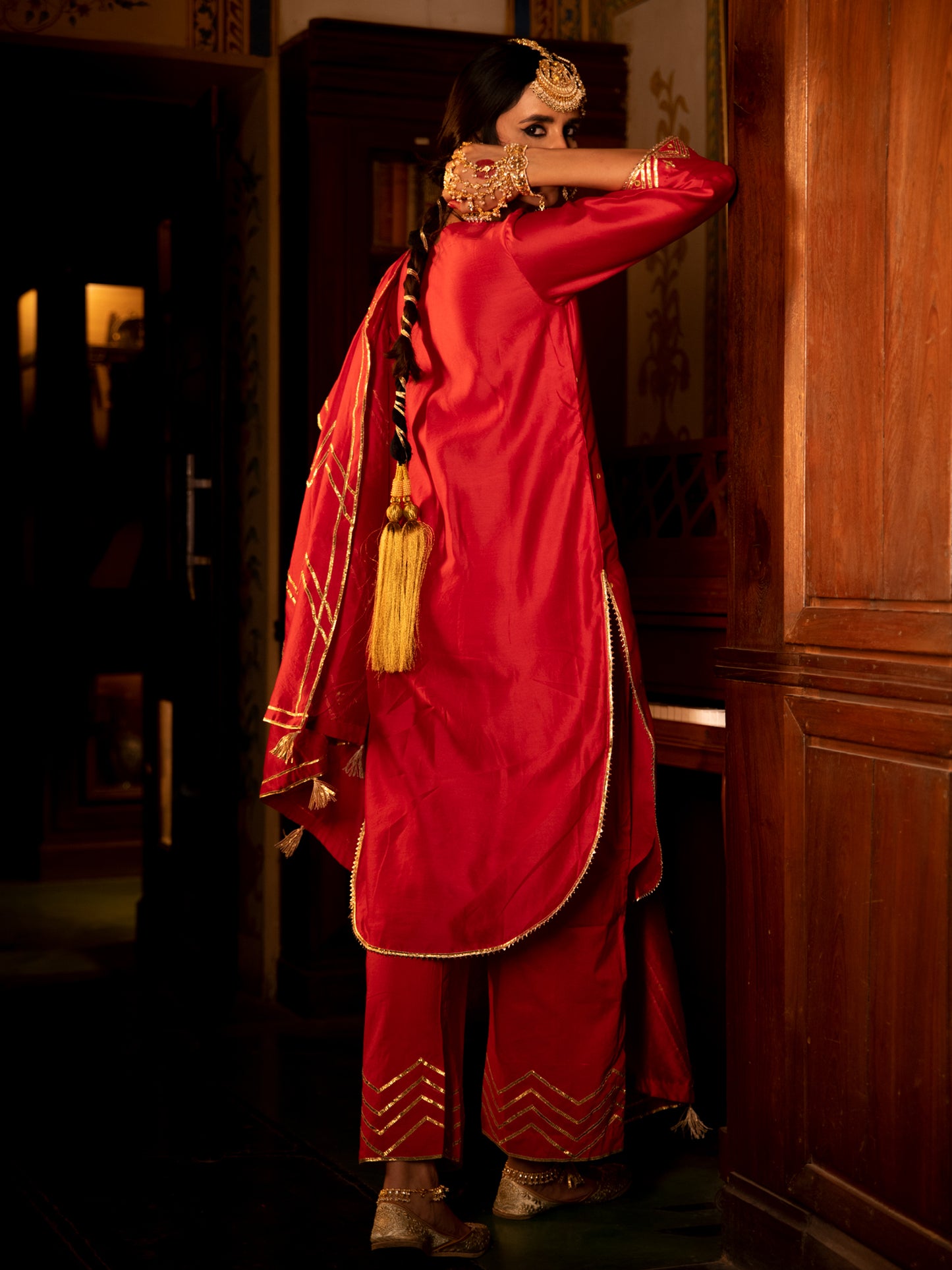 Zara Gulaab Chanderi Silk Kurta Pant Set