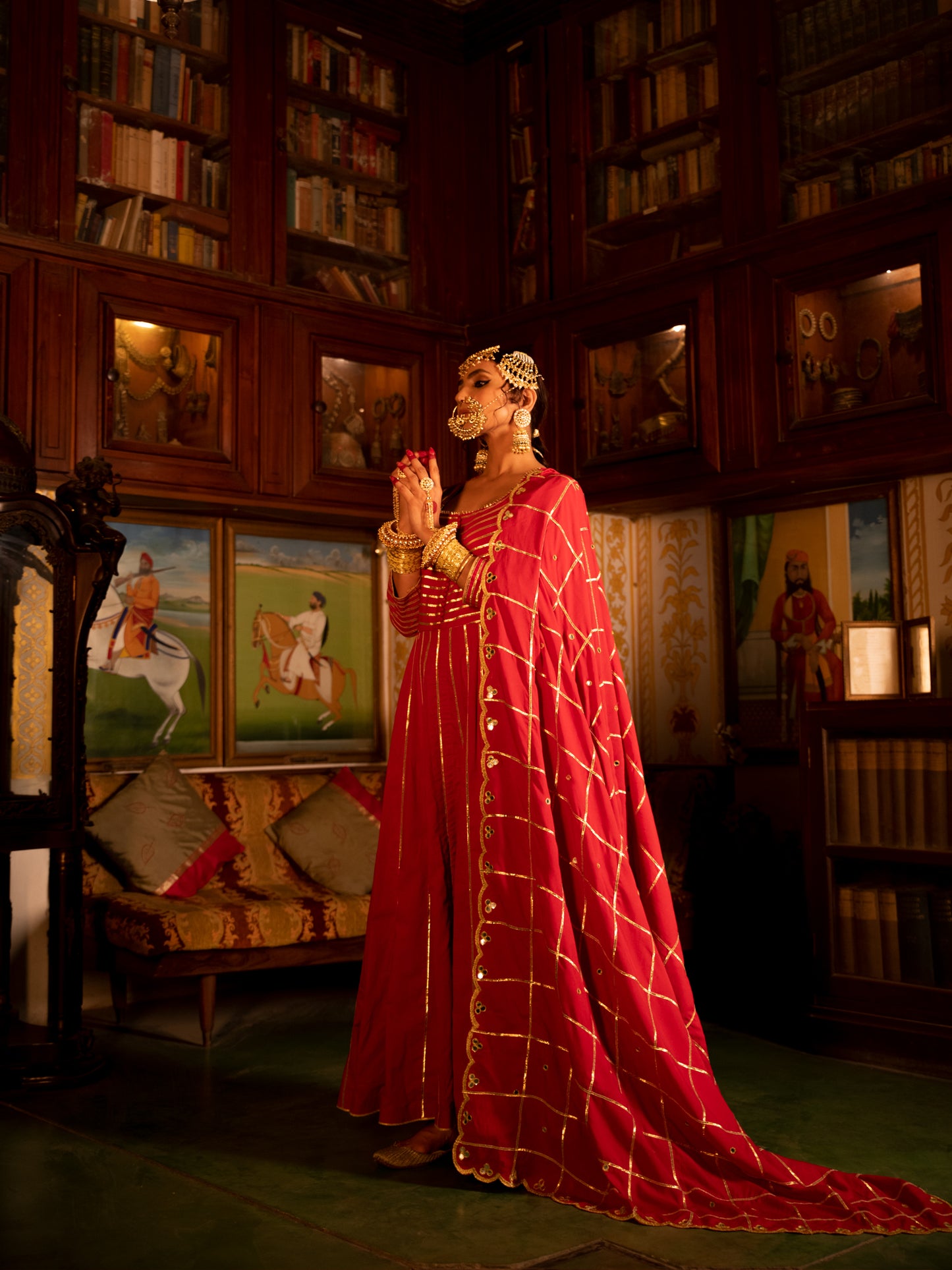 Falak Gulaab Cotton Kalidaar Farshi Set