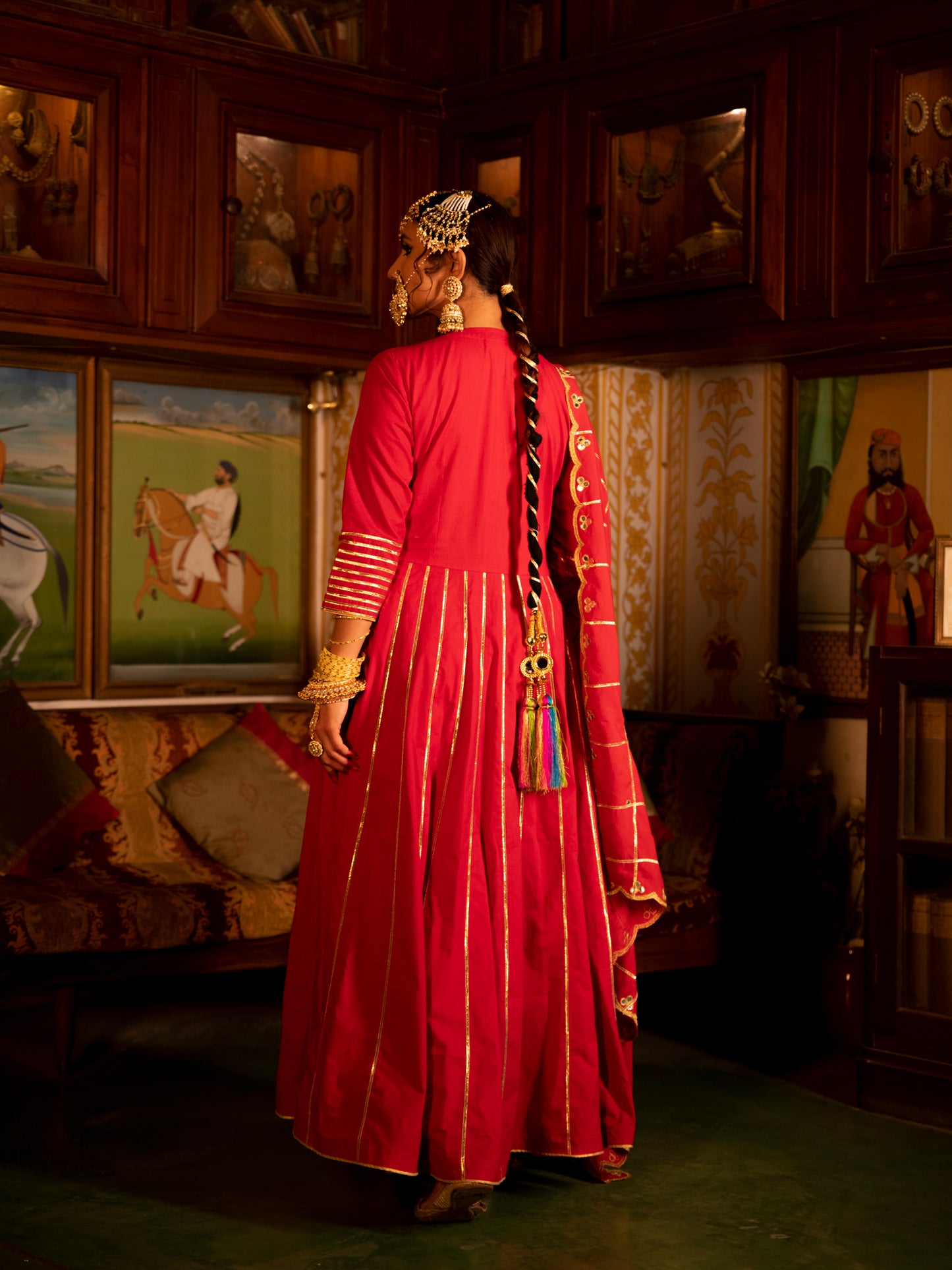 Falak Gulaab Cotton Kalidaar Farshi Set