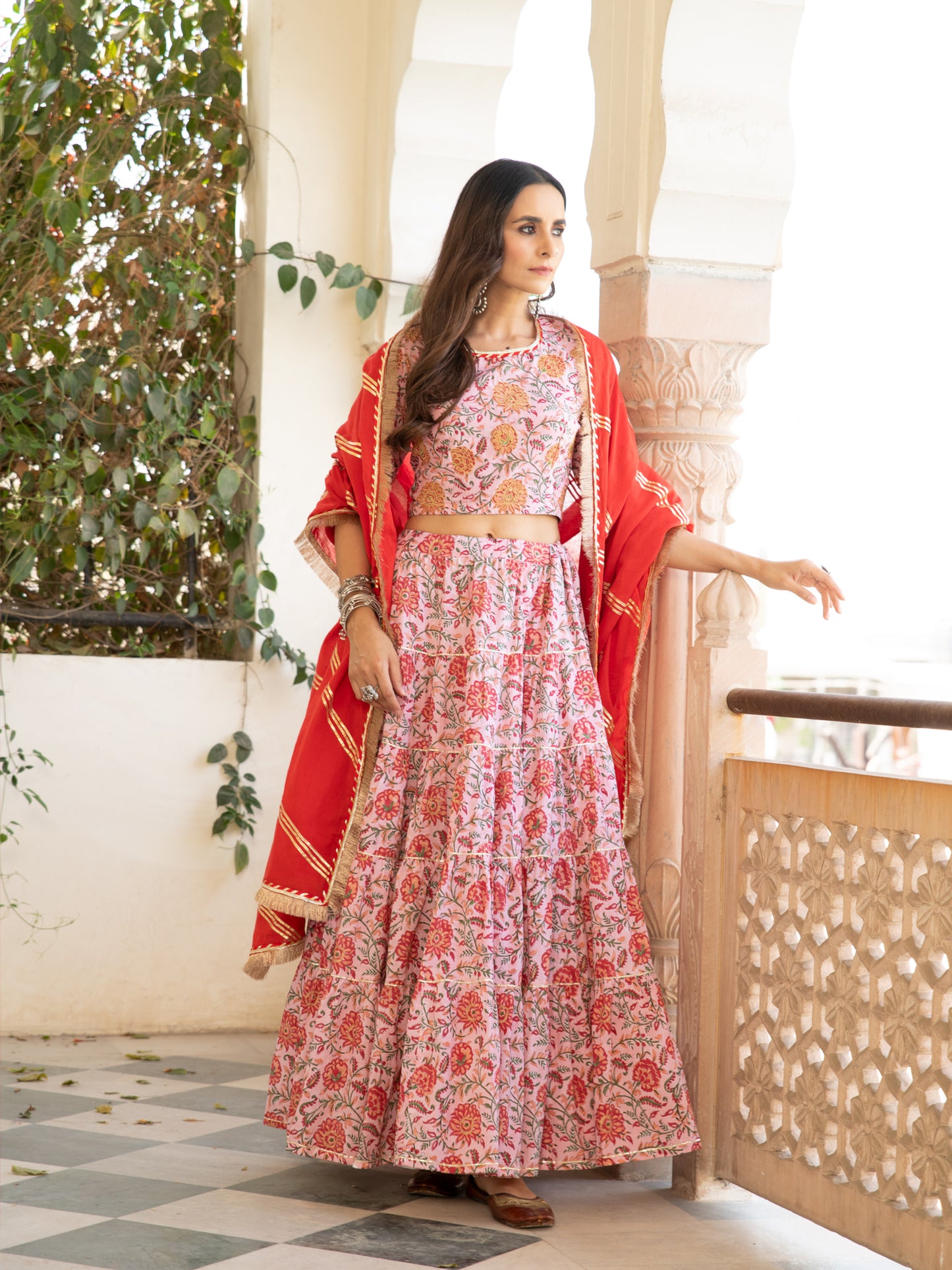 Chaand Inaya Gudhal Skirt Set RTS