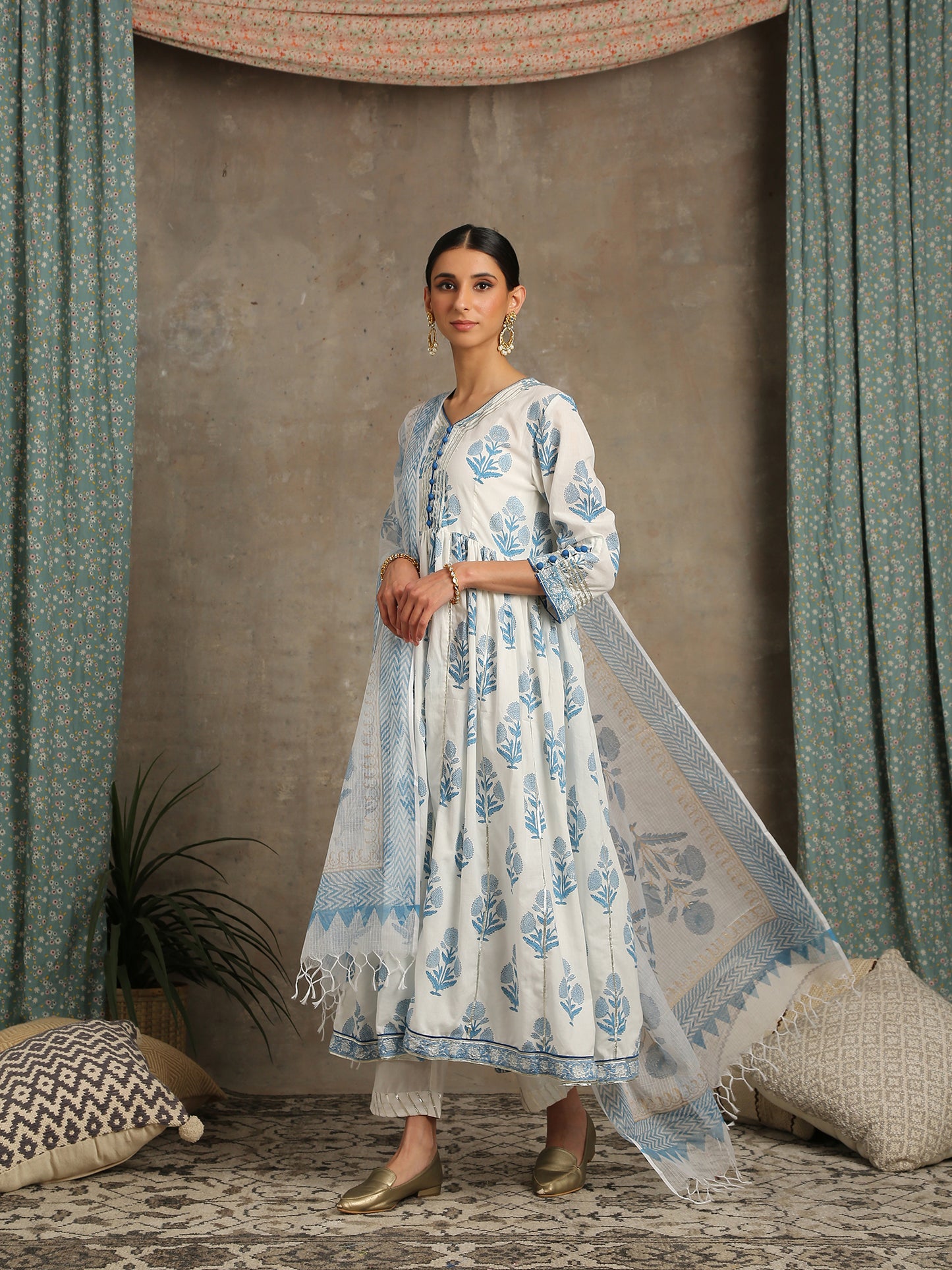 Tahira Neel Printed Cotton Kurta Set
