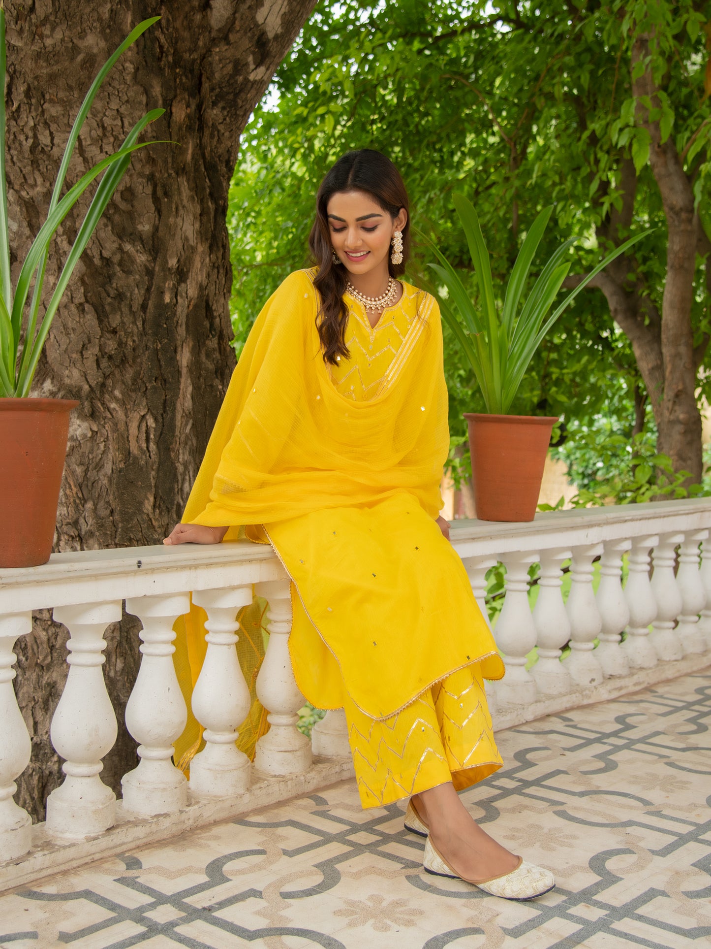 Noor Haldi Gota Mirror Work Set RTS