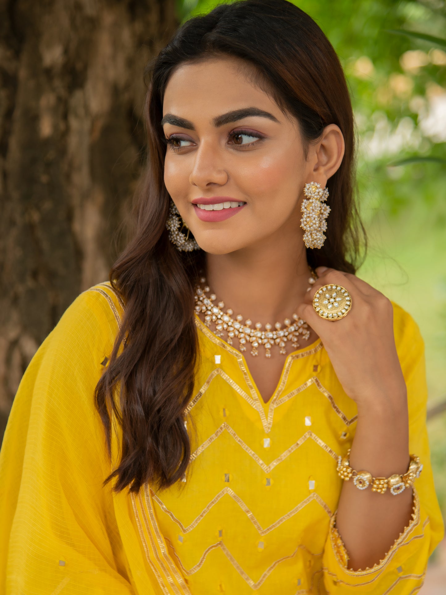 Noor Haldi Gota Mirror Work Set RTS