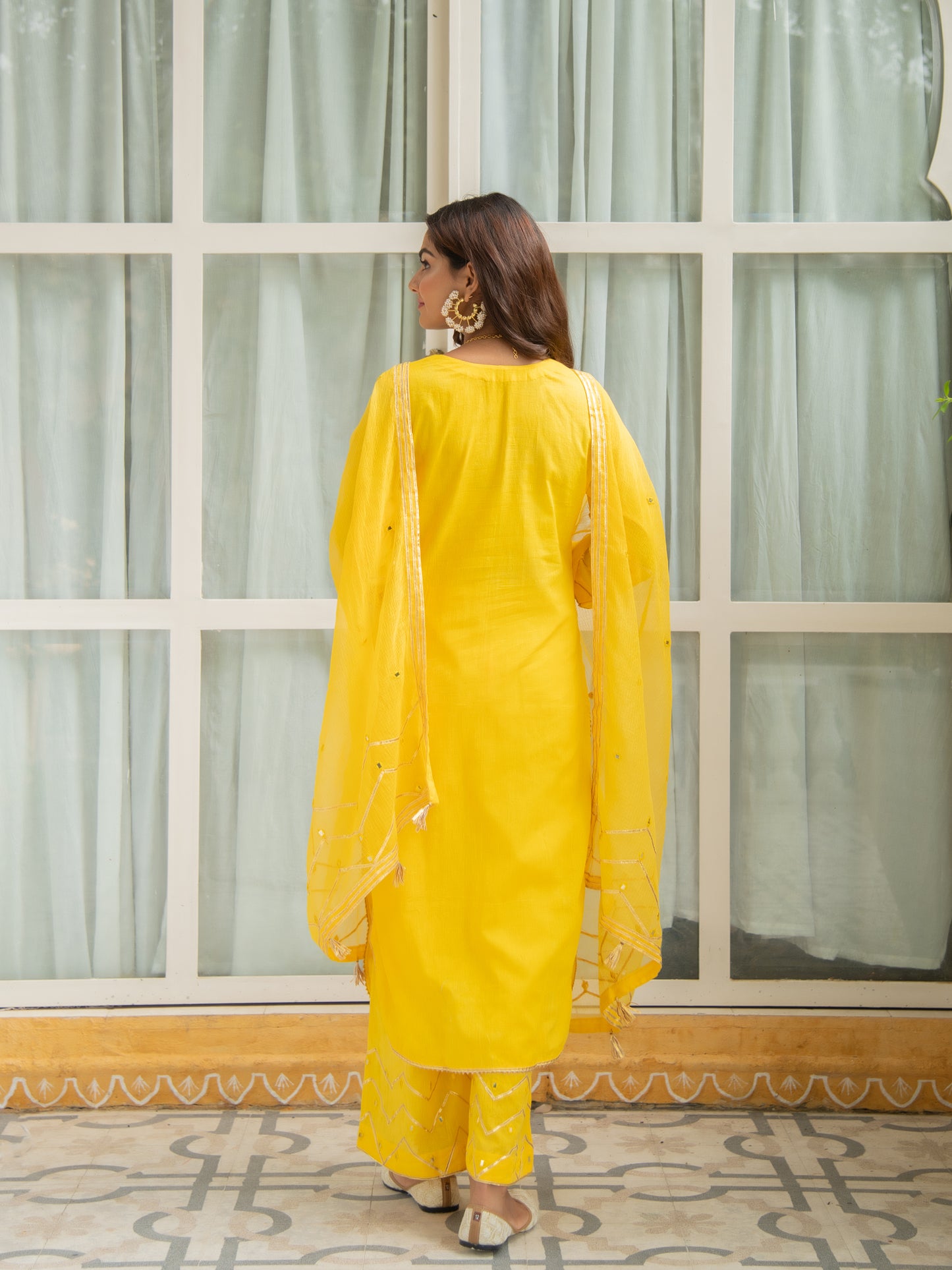 Noor Haldi Gota Mirror Work Set RTS