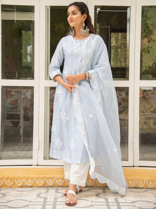 Noor Baadli Kasida Mirror Thread Work Set