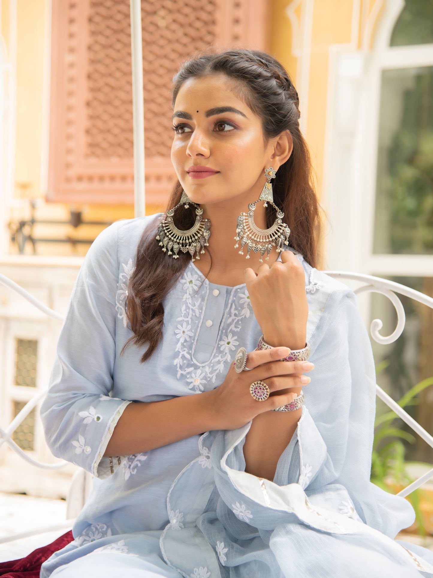 Noor Baadli Kasida Mirror Thread Work Set