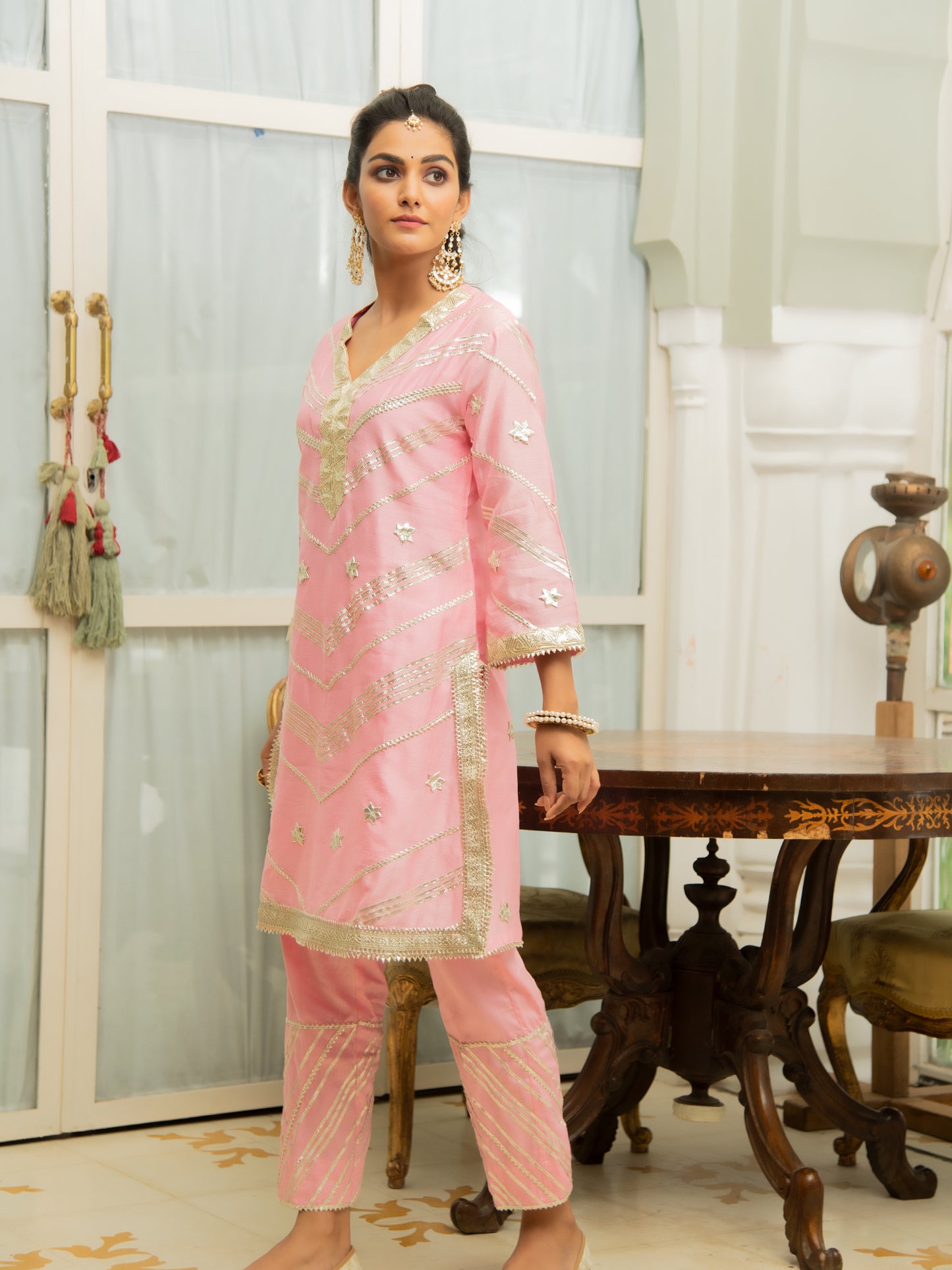 Noor Gulabari Gota Work Set RTS