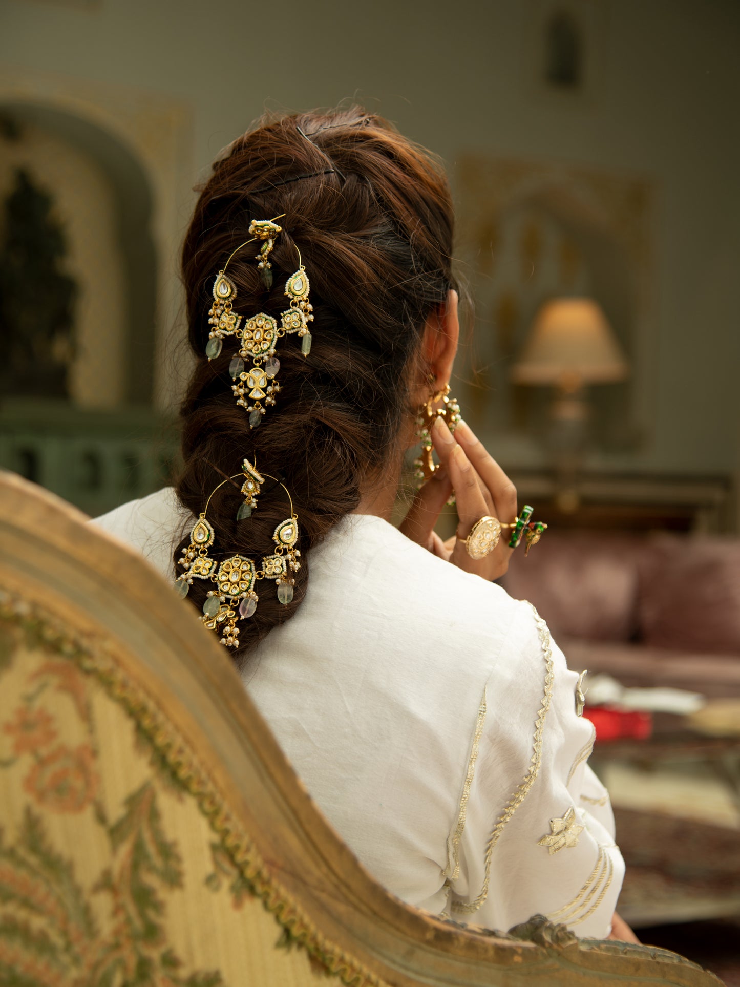 Noor Swetambari Gota Work Set