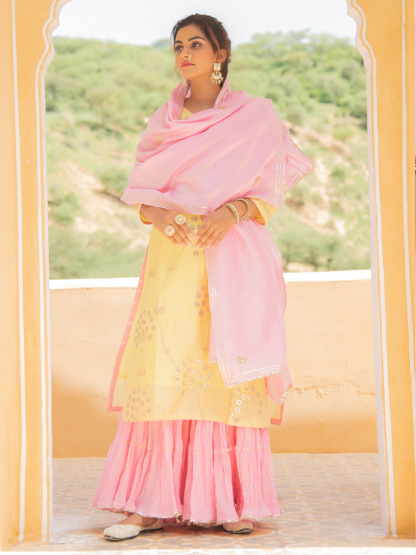 Noor Haldi Gulaab Sharara Set