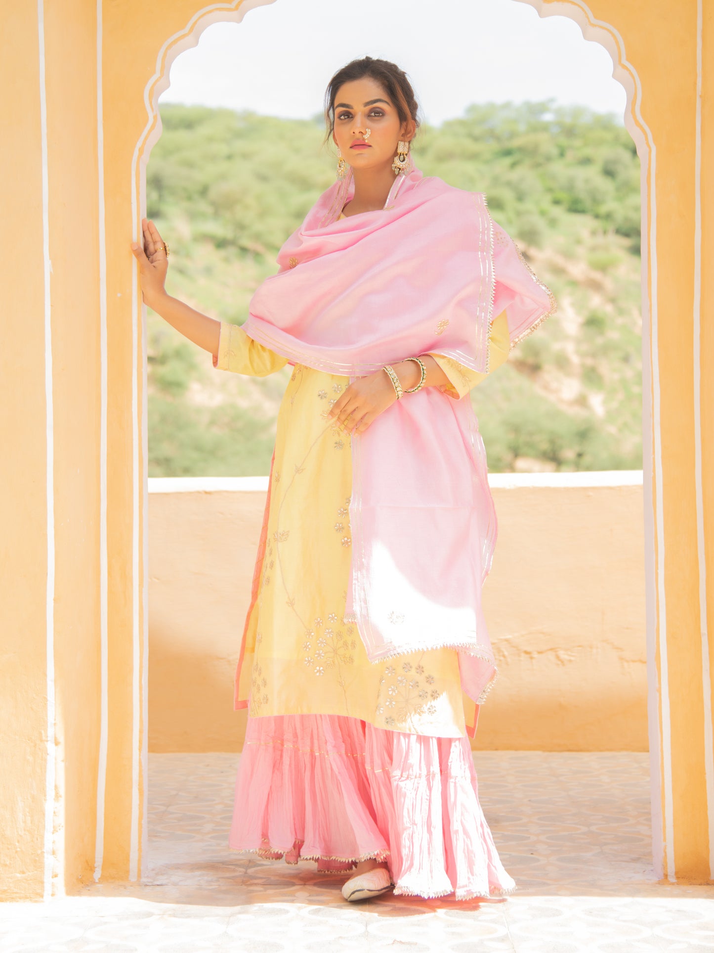 Noor Haldi Gulaab Sharara Set