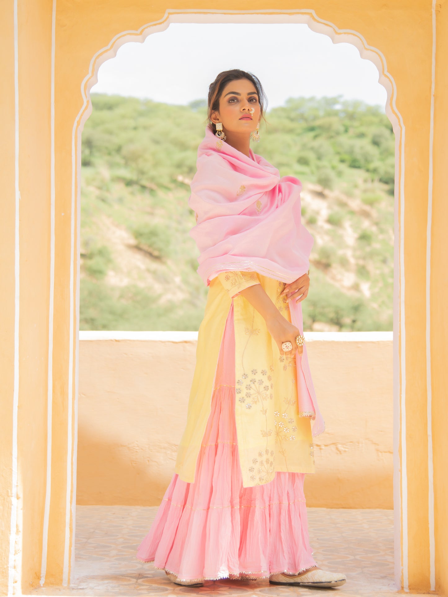 Noor Haldi Gulaab Sharara Set