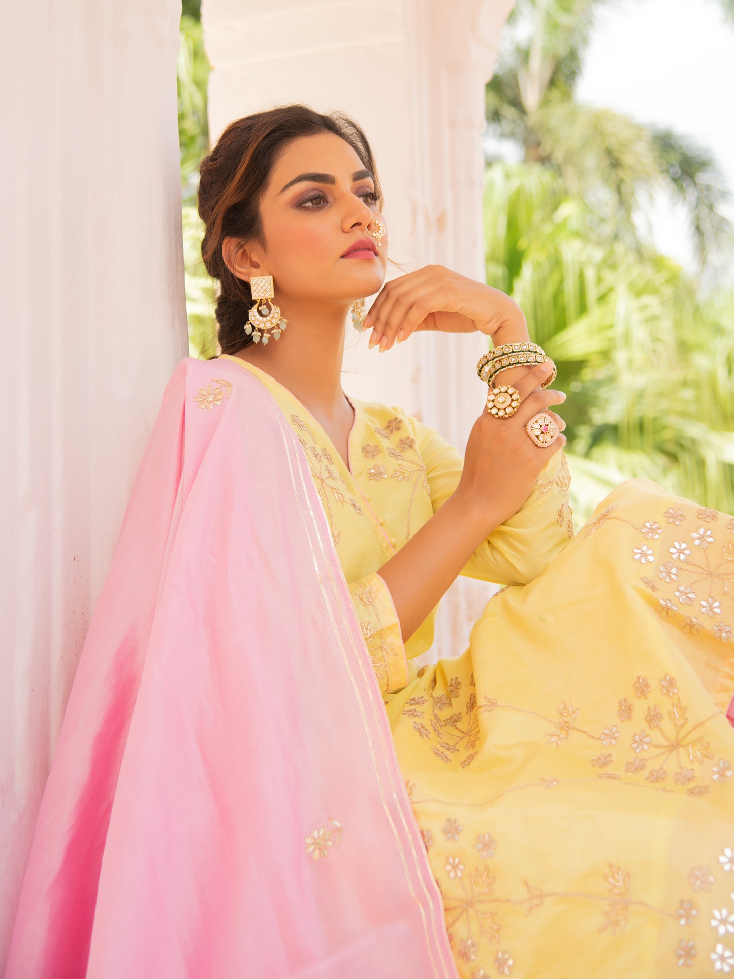 Noor Haldi Gulaab Sharara Set