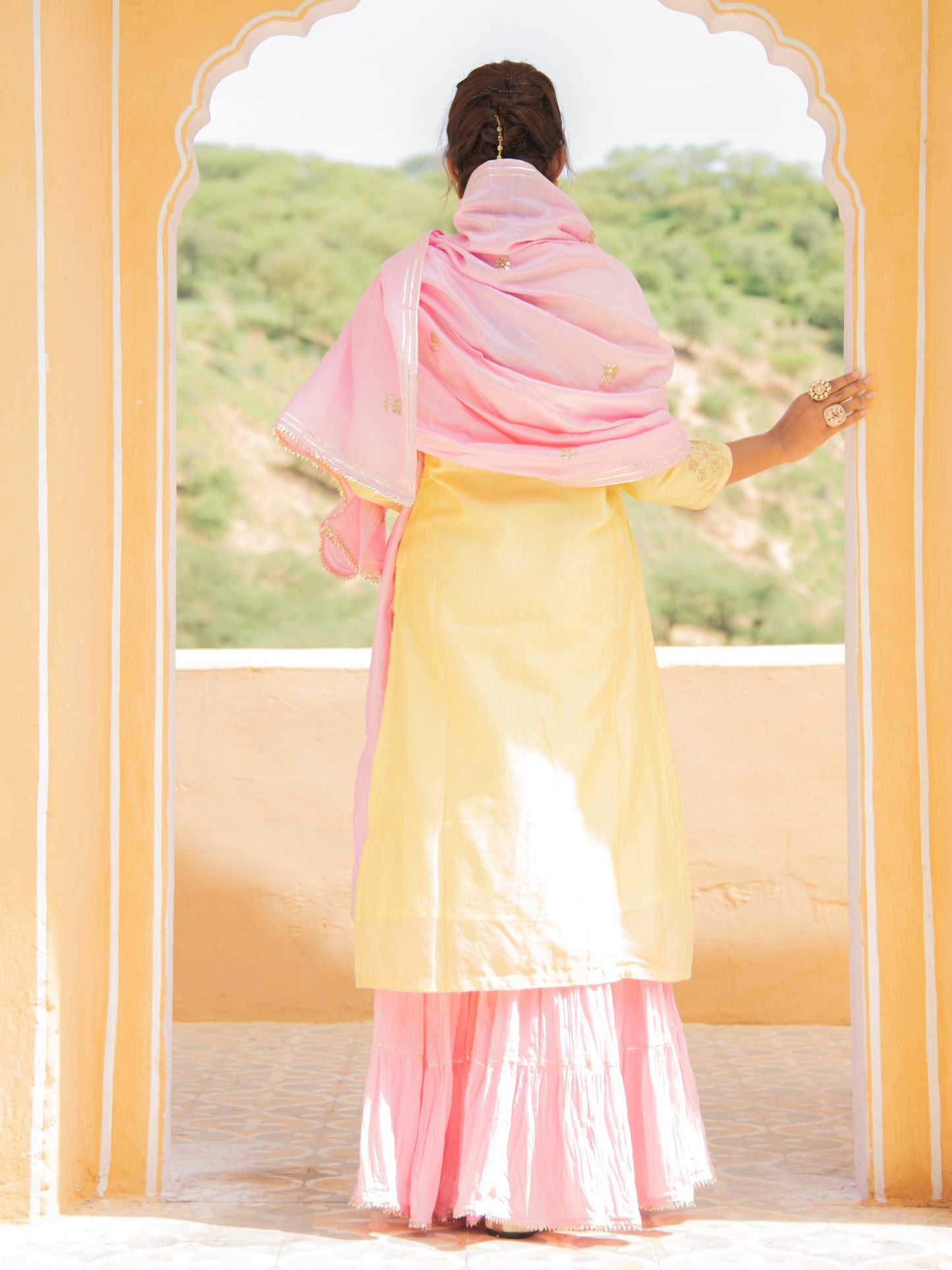 Noor Haldi Gulaab Sharara Set