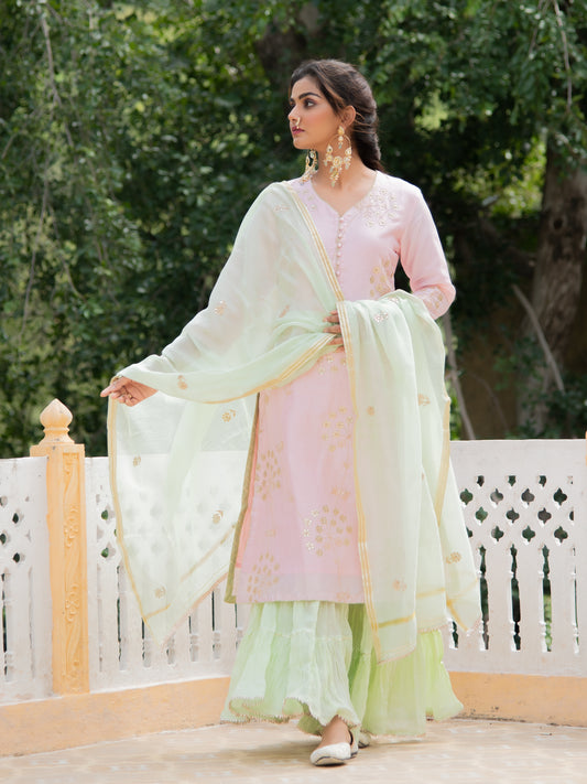 Noor Harita Gulaab Sharara Set