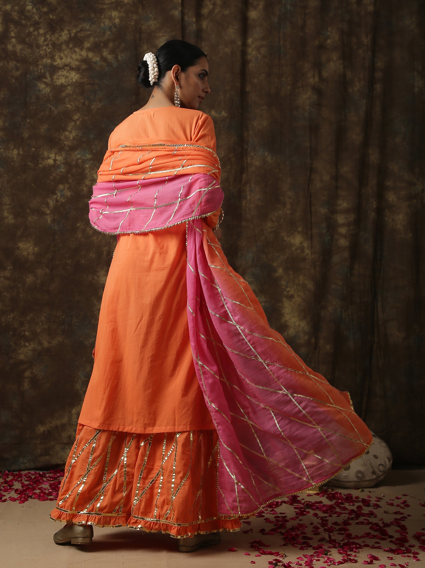 Monica Gupta in Consists of Kurta, Dupatta and Sharara