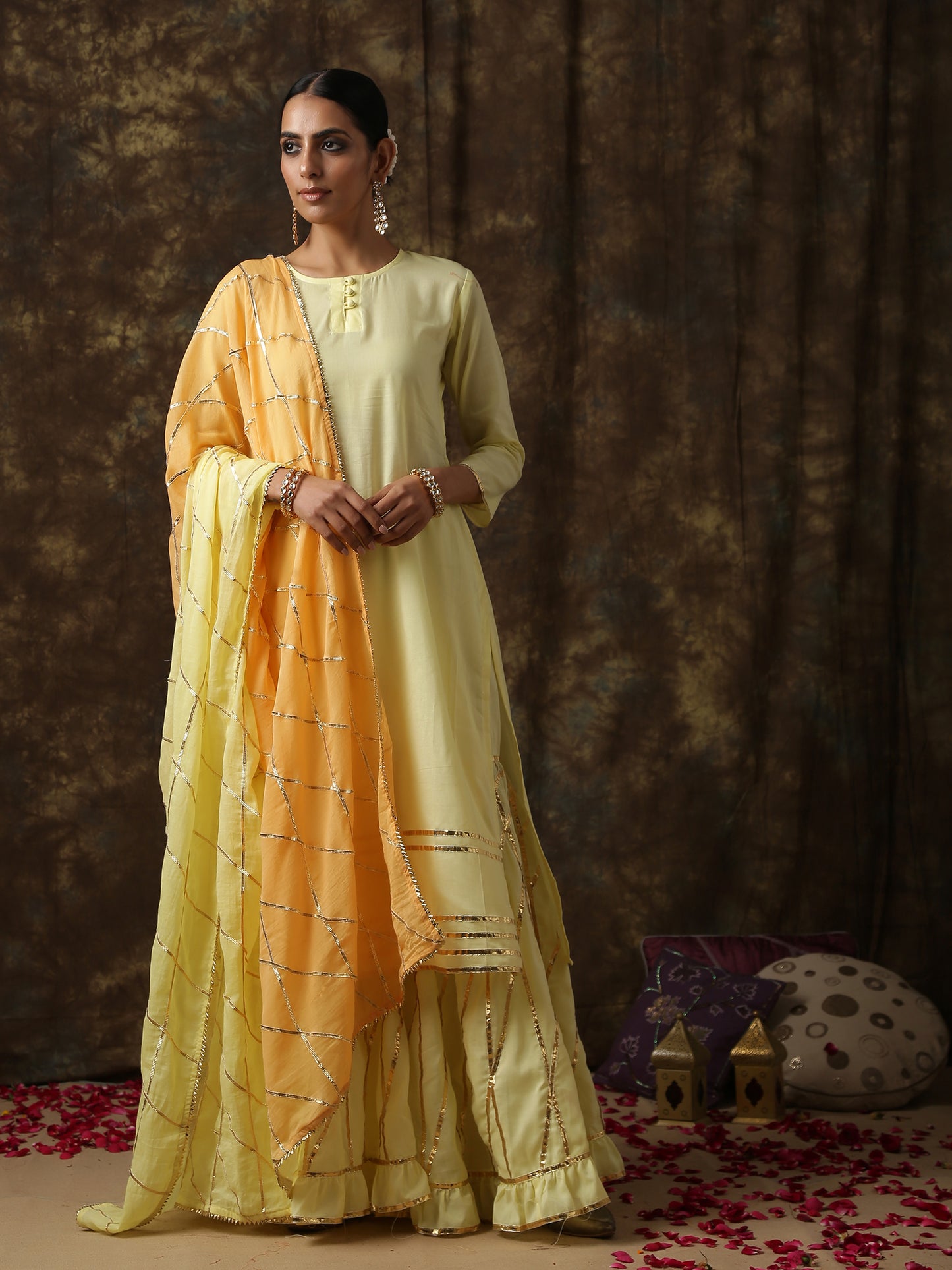 Ambika Amaltas Sharara Suit RTS