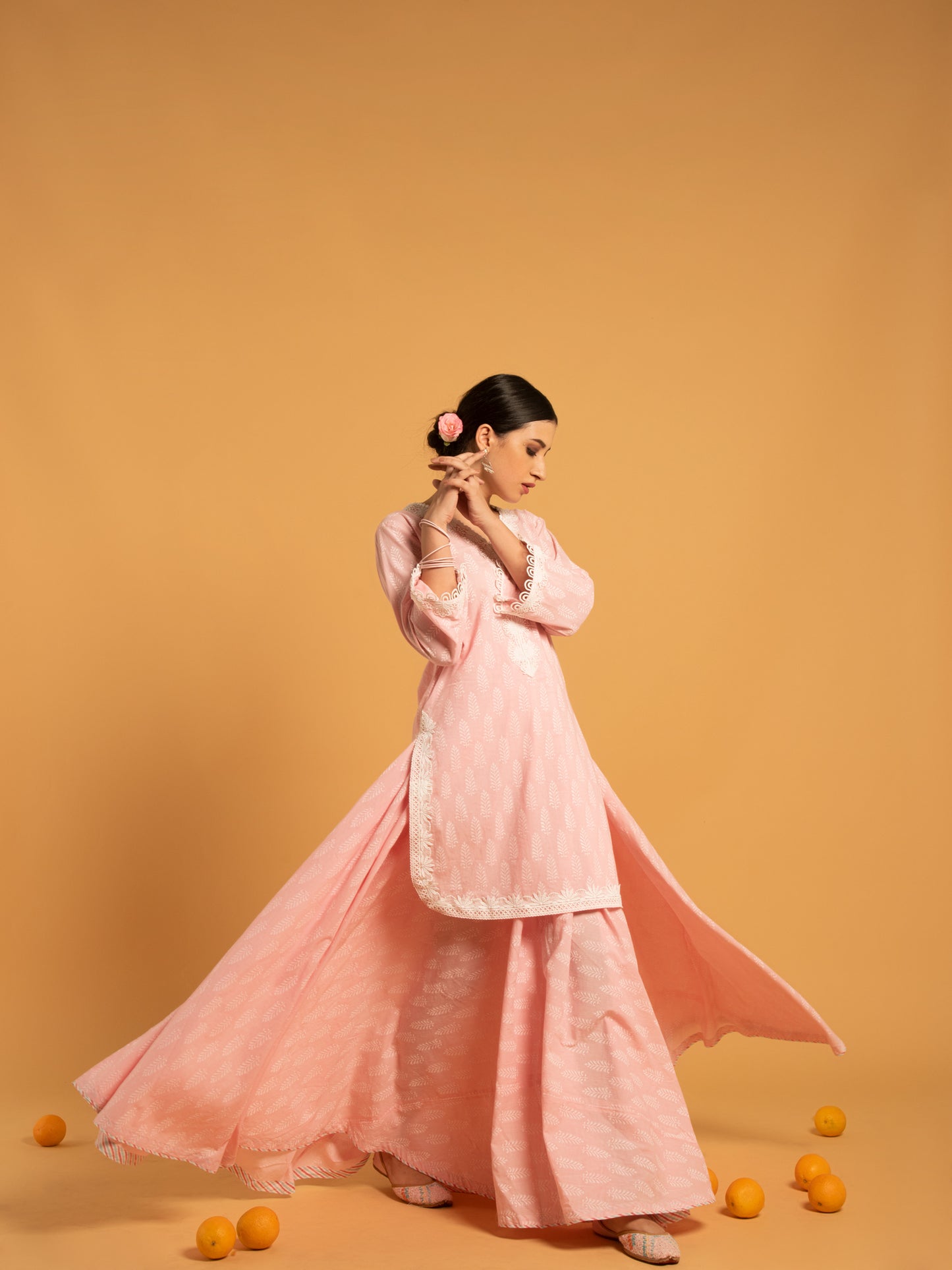 Mandakini Kurta Flared Skirt Chanderi Dupatta