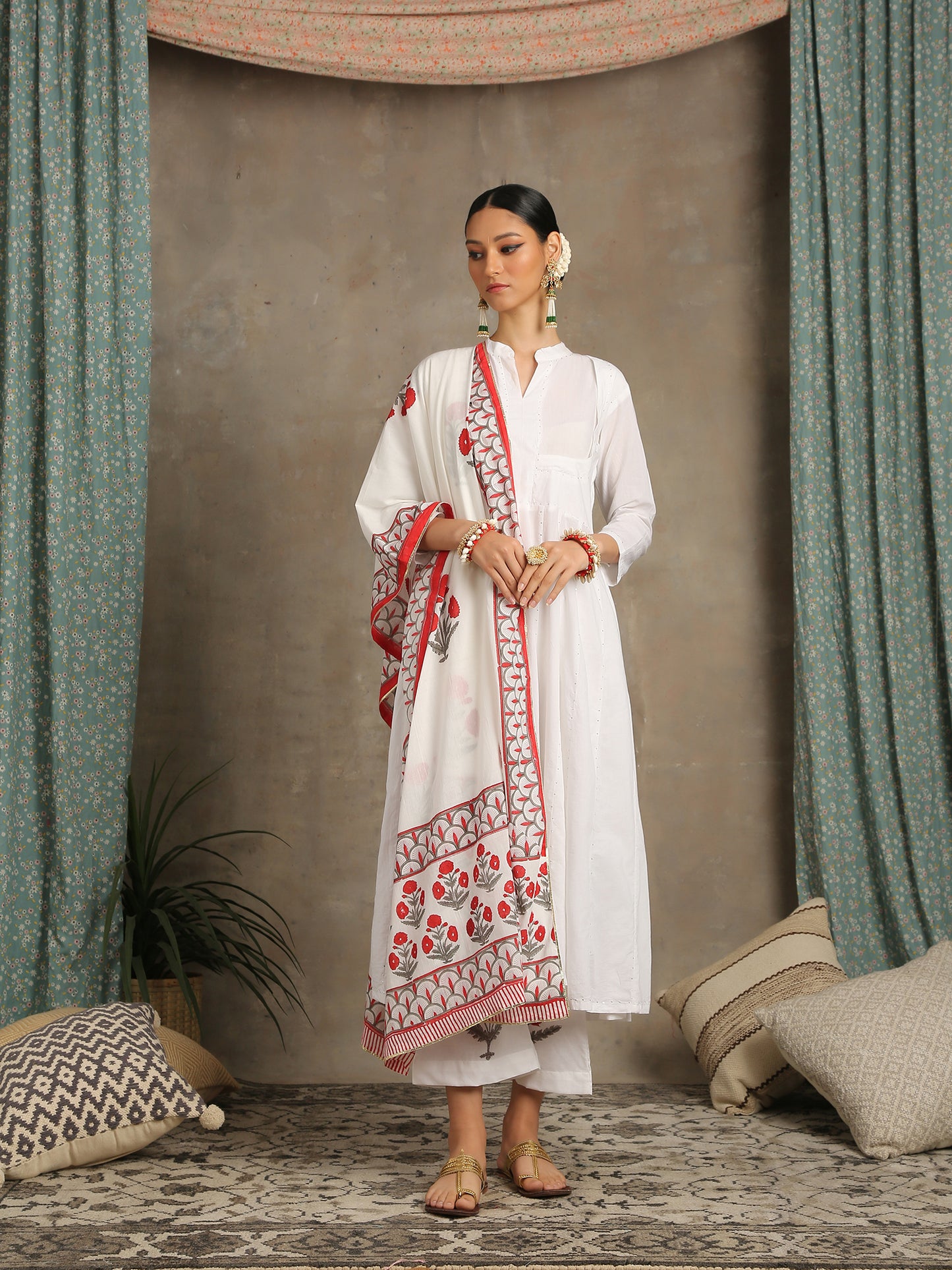 Monica Gupta in Mahira Suit Set  Kurta Pants & Mulmul Dupatta