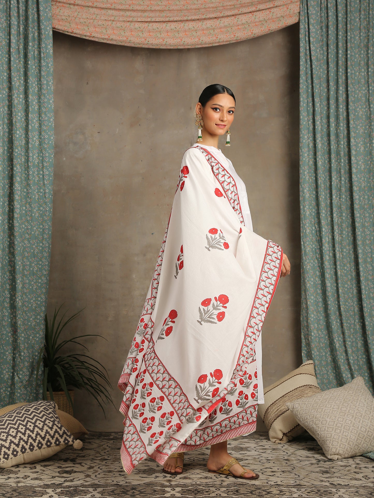 Monica Gupta in Mahira Suit Set  Kurta Pants & Mulmul Dupatta