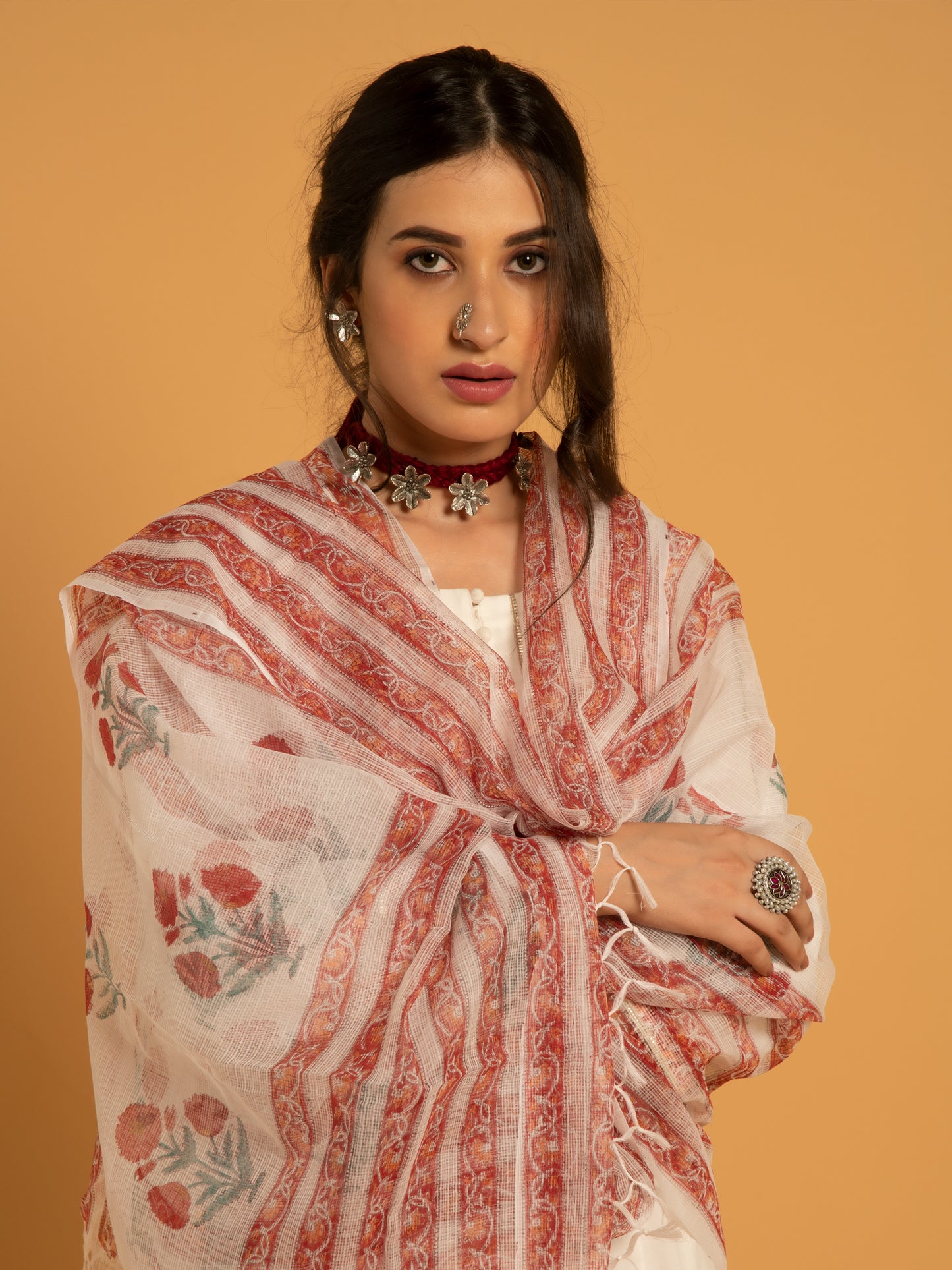 Gulaab Cotton Suit Kota Doria Dupatta