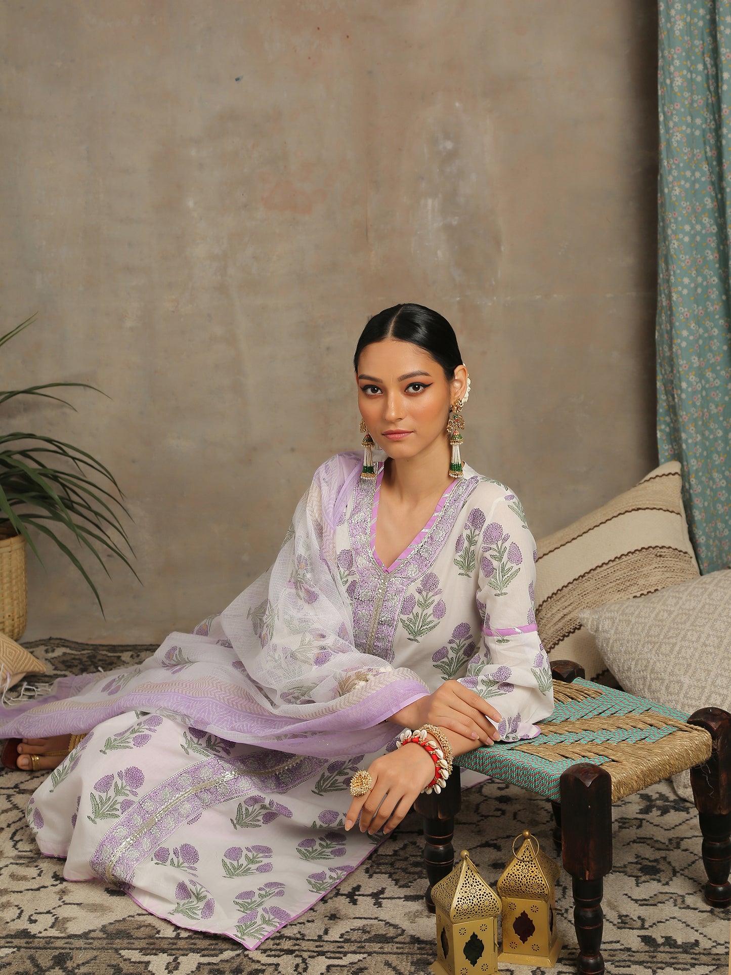 Sahar Floral Printed Cotton Kurta Set