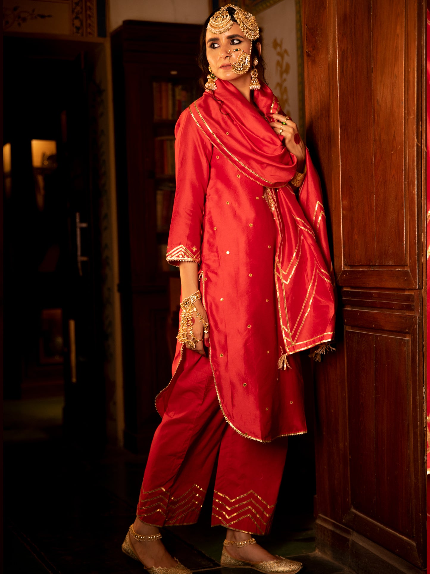 Zara Gulaab Chanderi Silk Kurta Pant Set