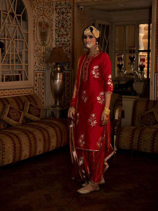 Ulfat Gulaal Chanderi Silk Kurta Salwar Set RTS