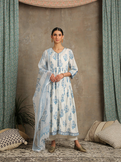 Tahira Neel Printed Cotton Kurta Set