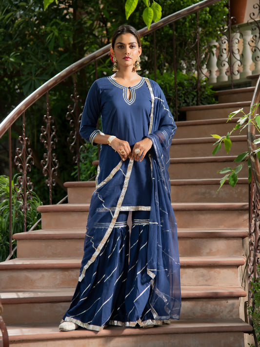 Neela Sharara Set